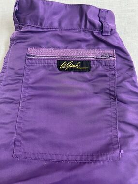 🌞 Le Gambi Rare Authentic  Vintage 80s Parachute Pants Purple Pockets women 3